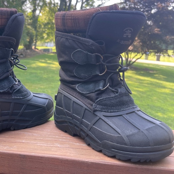 Kamik Snow Boots Black Flannel Lining Size 13 - Picture 1 of 13